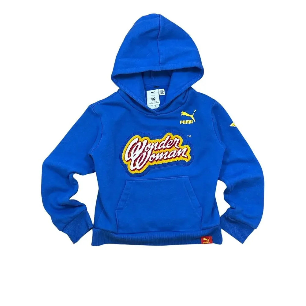 DC Wonder Woman Patchwork Puma Primary colors Hoodie Youth small Kidcore comics